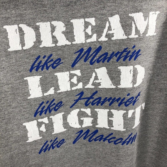 VTG MARTIN LUTHER KING JR SWEATSHIRT ADULT XL DOUBLE SIDED GRAY DISCOLORED - Picture 8 of 15